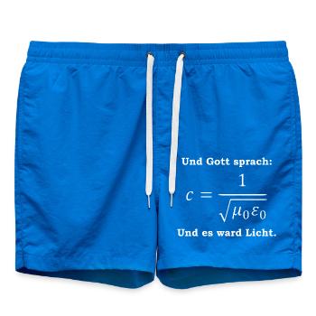 Gott sprach Lichtformel - Badeshorts - Cobalt blue - Vorne