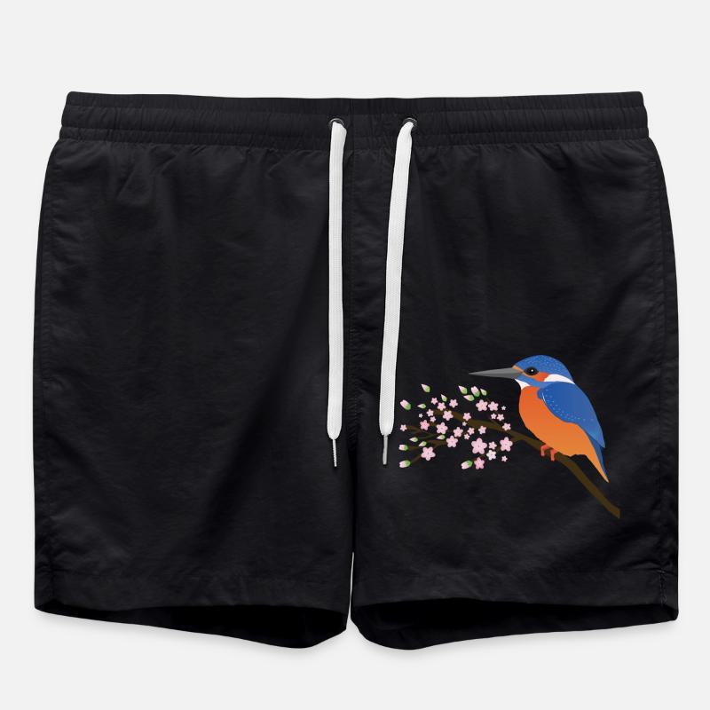 Der Eisvogel - Badeshorts - Schwarz