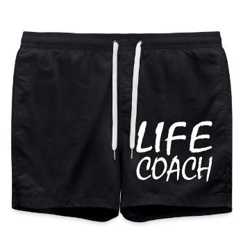 Coach de vie - Short de bain - noir - Devant - AI Model Male 185 light (185cm)