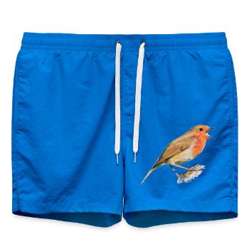 Rotkehlchen Vogel Robin - Badeshorts - Cobalt blue - Vorne