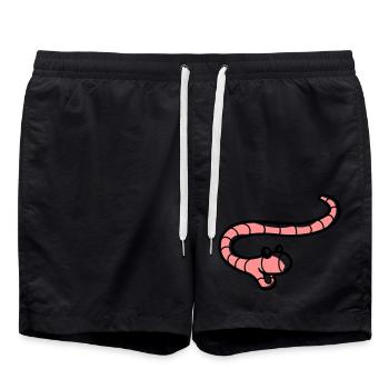 Petit ver joyeux - Short de bain - noir - Devant - AI Model Male 185 light (185cm)