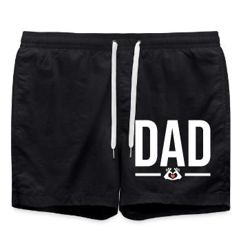 DAD cadeau humour papa dad - Short de bain - noir - Devant - AI Model Male 185 light (185cm)