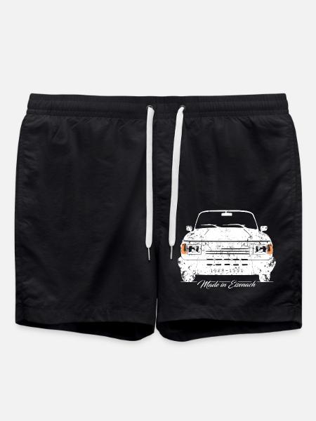 WARTBURG 1.3 - Made in Eisenach - Retro - Badeshorts - Schwarz
