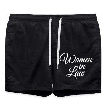 Femmes en droit, Avocat, Avocat, Procureur Gift - Short de bain - noir - Devant - AI Model Male 185 light (185cm)