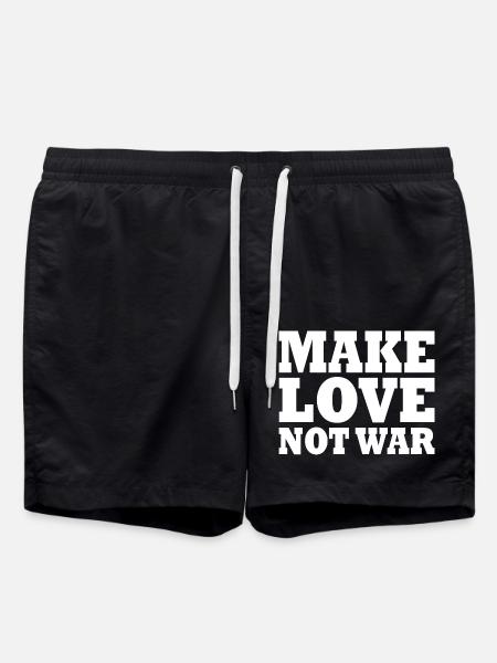 Make love not war - Swim Trunks - black