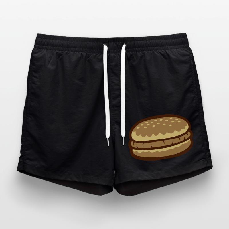 Burger Comic Cheeseburger Swim Trunks