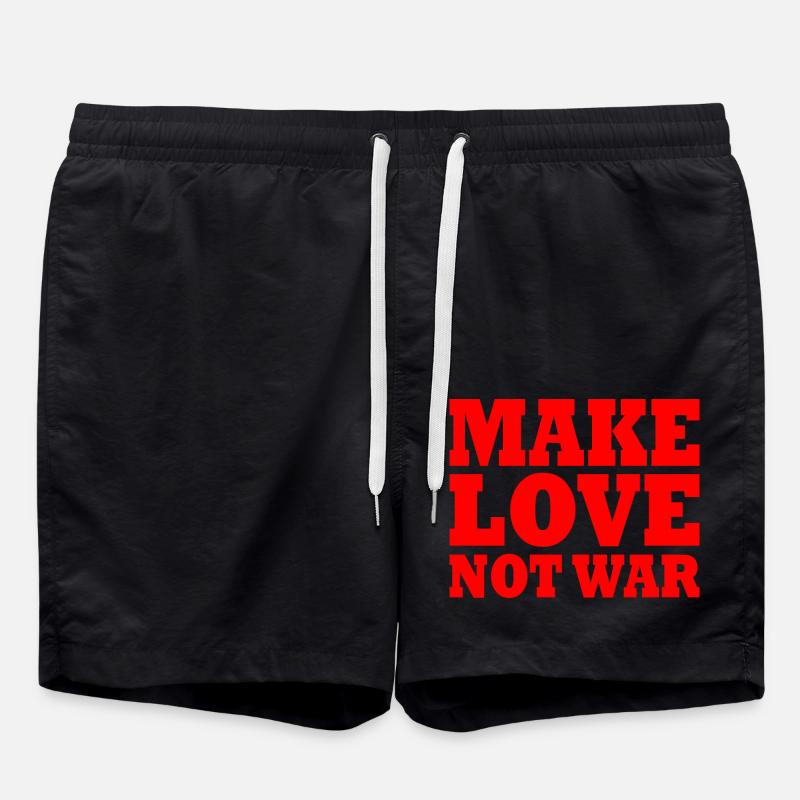 Make love not war - Short de bain - noir