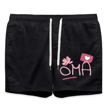 Ich liebe Oma - Badeshorts - Schwarz - Vorne - AI Model Male 185 light (185cm)
