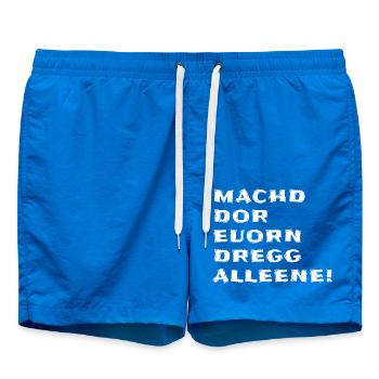 Sächsischer Dialekt Sachsen Spruch - Badeshorts - Cobalt blue - Vorne