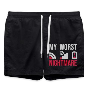 Symboles mon pire cauchemar - Short de bain - noir - Devant - AI Model Male 185 light (185cm)