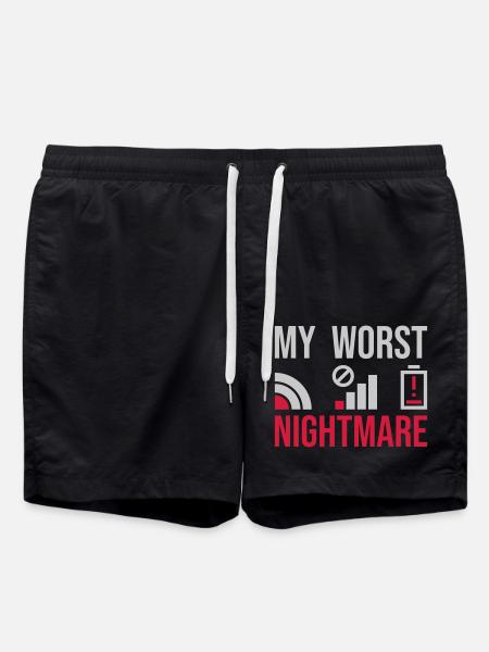 Symbols my worst nightmare - Swim Trunks - black