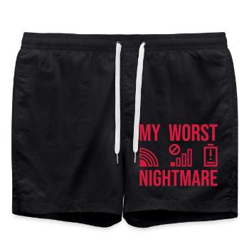 Nervig my worst nightmare - Badeshorts - Schwarz - Vorne - AI Model Male 185 light (185cm)