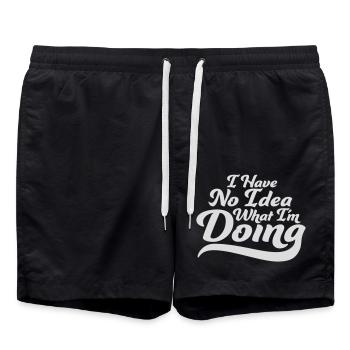 I Have No Idea - Badeshorts - Schwarz - Vorne - AI Model Male 185 light (185cm)