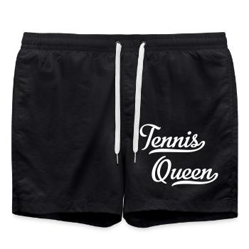 Tennis Queen - Badeshorts - Schwarz - Vorne - AI Model Male 185 light (185cm)