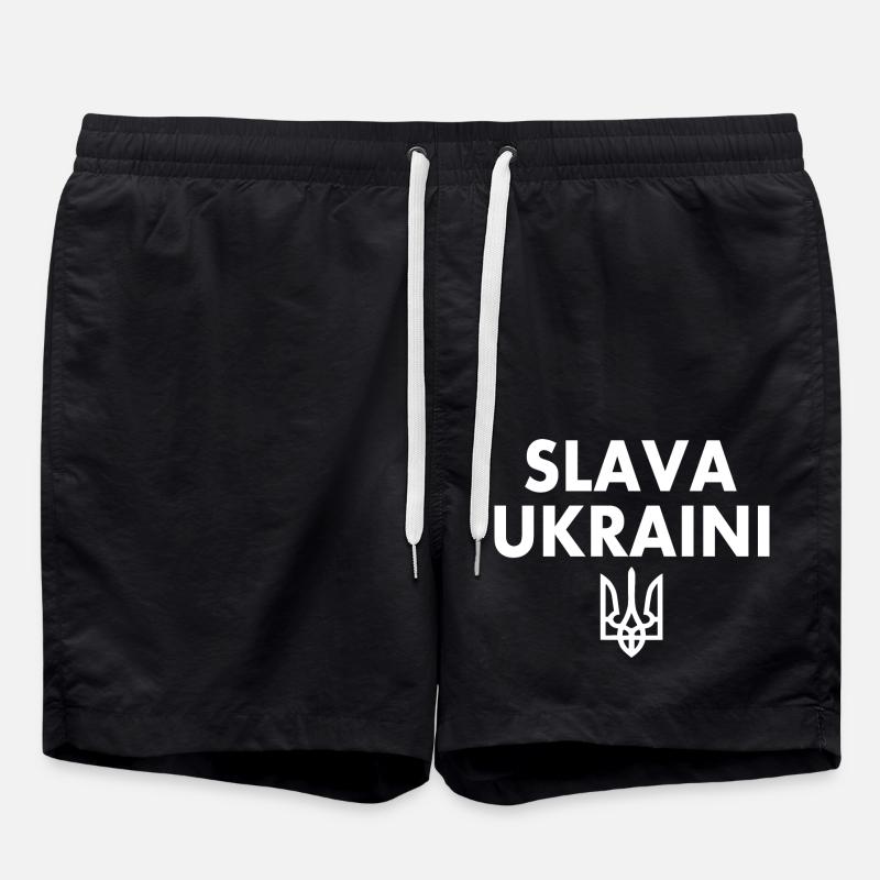 SLAVA UKRAINI UKRAINE - Swim Trunks - black