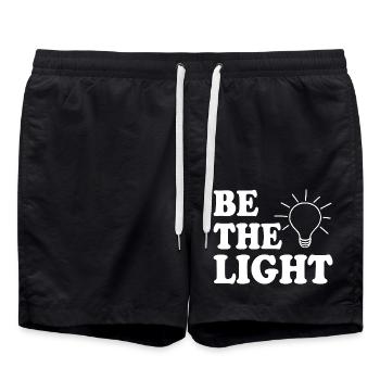 Be the light - Swim Trunks - black - Front - AI Model Male 185 light (185cm)