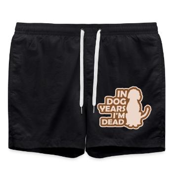 in dog years Dead - Badeshorts - Schwarz - Vorne - AI Model Male 185 light (185cm)