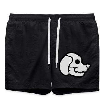 Chiens Crâne Halloween Squelette - Short de bain - noir - Devant - AI Model Male 185 light (185cm)