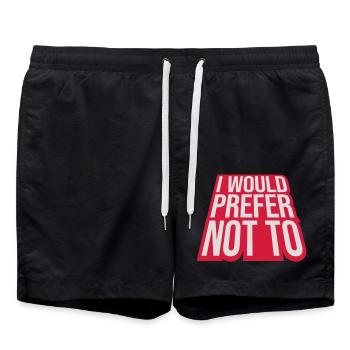 Je préfère ne pas - Short de bain - noir - Devant - AI Model Male 185 light (185cm)