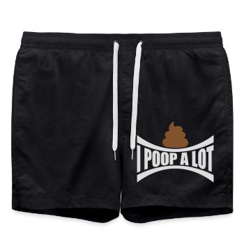 Je fais beaucoup caca - Short de bain - noir - Devant - AI Model Male 185 light (185cm)