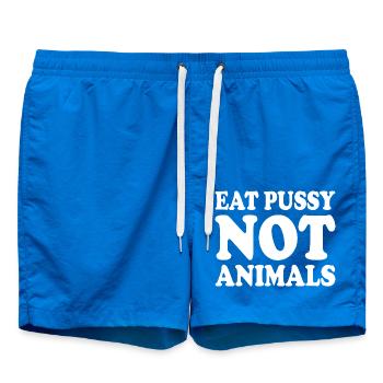 Eat pussy not animals - Short de bain - cobalt blue - Devant