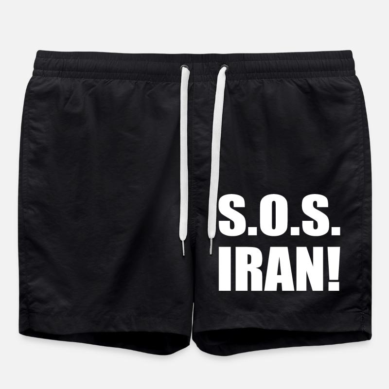 Sos iran - Short de bain - noir