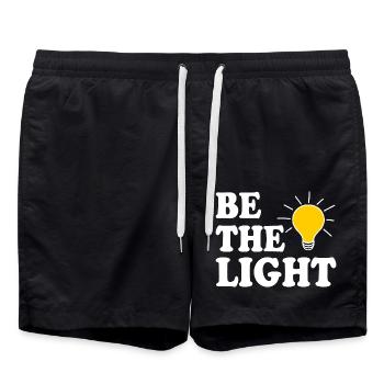 Be the light - Swim Trunks - black - Front - AI Model Male 185 light (185cm)