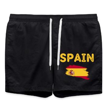 Espagne drapeau espagnol - Short de bain - noir - Devant - AI Model Male 185 light (185cm)