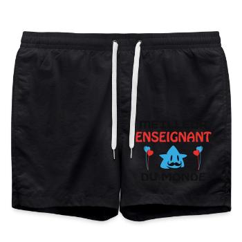 MEILLEUR ENSEIGNANT DU MONDE - Short de bain - noir - Devant - AI Model Male 185 light (185cm)