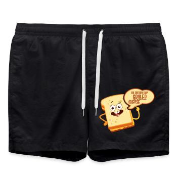 Quelqu’un a-t-il dit sandwich au fromage grillé - Short de bain - noir - Devant - AI Model Male 185 light (185cm)