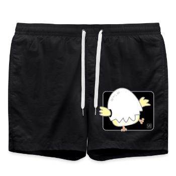 Vogel koreanisch - japanischer Stil 01 - Badeshorts - Schwarz - Vorne - AI Model Male 185 light (185cm)