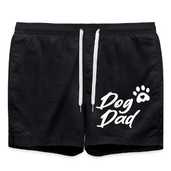 Dog Dad - Badeshorts - Schwarz - Vorne - AI Model Male 185 light (185cm)