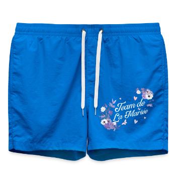 Team de la mariée floral violet - Short de bain - cobalt blue - Devant
