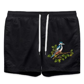 Oiseau coloré - Short de bain - noir - Devant - AI Model Male 185 light (185cm)
