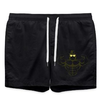 strong gorilla - Badeshorts - Schwarz - Vorne - AI Model Male 185 light (185cm)