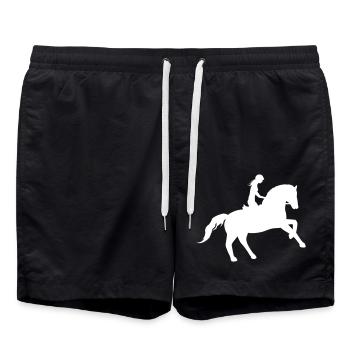 Reitsport Eleganz - Badeshorts - Schwarz - Vorne - AI Model Male 185 light (185cm)