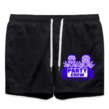 Party Crew 2 DJ Fun Club Metal Friends Two Team - Short de bain - noir - Devant - AI Model Male 185 light (185cm)
