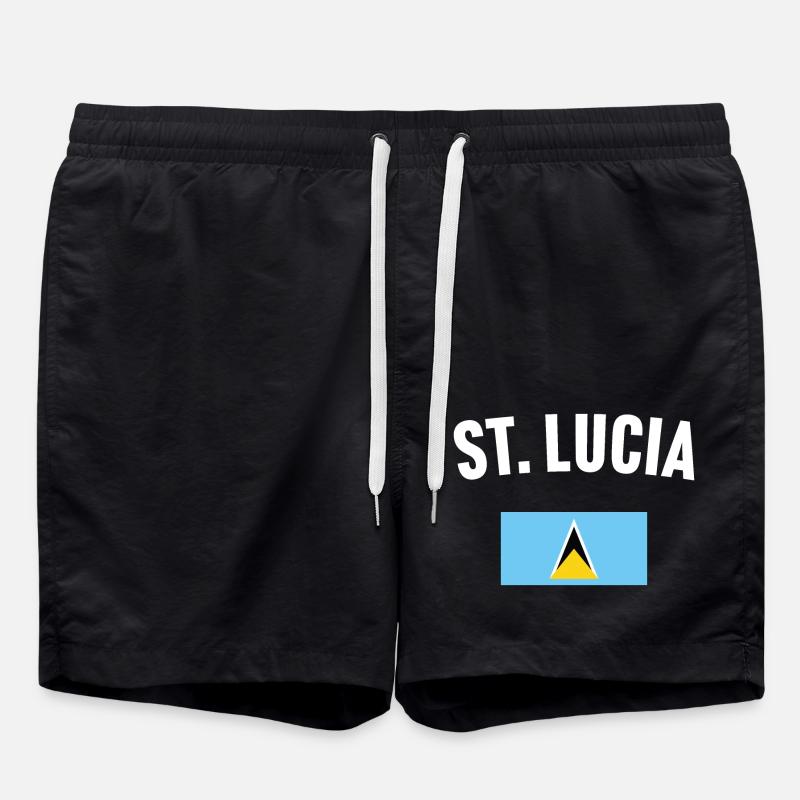 Drapeau de Sainte-Lucie - Short de bain - noir