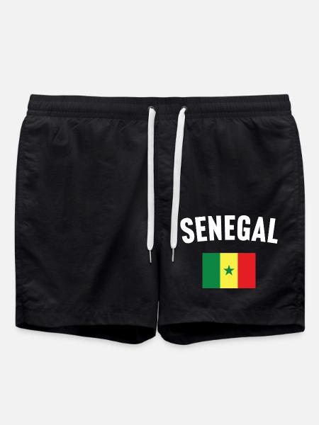 Senegal Flag - Swim Trunks - black