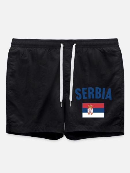 Drapeau de la Serbie - Short de bain - noir