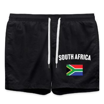 Drapeau de l’Afrique du Sud - Short de bain - noir - Devant - AI Model Male 185 light (185cm)