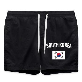 Drapeau de la Corée du Sud - Short de bain - noir - Devant - AI Model Male 185 light (185cm)