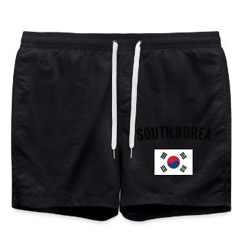 Drapeau de la Corée du Sud - Short de bain - noir - Devant - AI Model Male 185 light (185cm)
