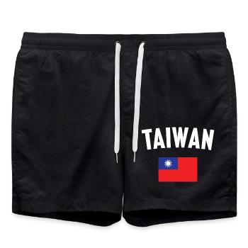 Taiwan Flag - Swim Trunks - black - Front - AI Model Male 185 light (185cm)