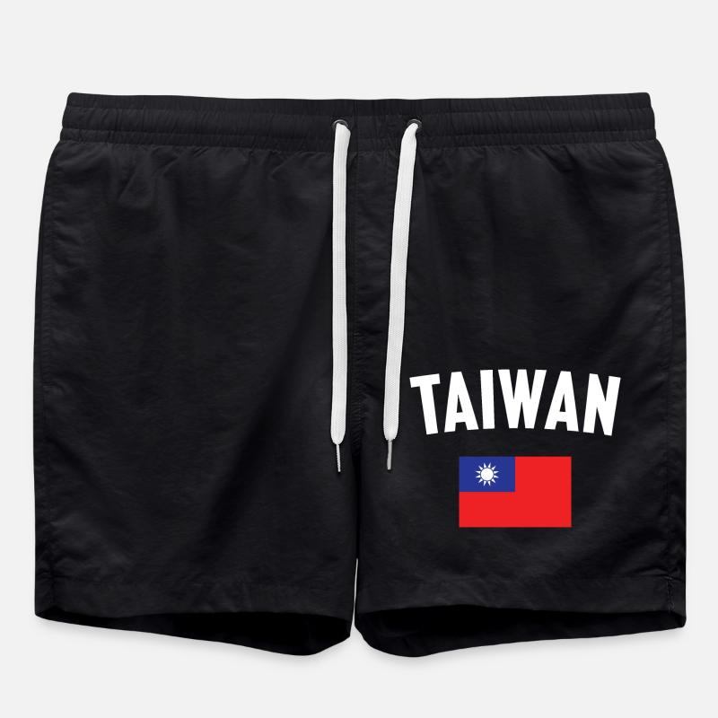 Taiwan Flag - Swim Trunks - black