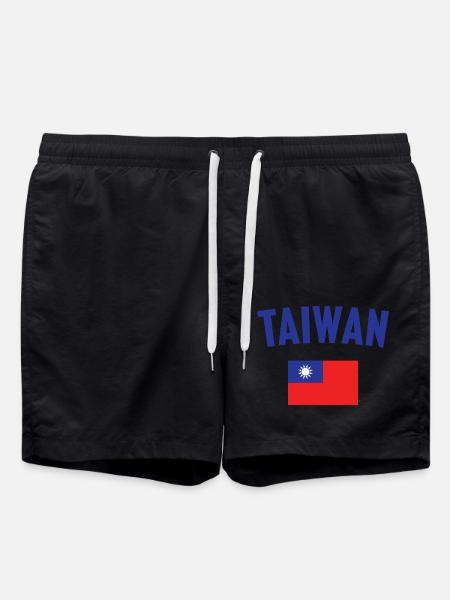 Taiwan Flag - Swim Trunks - black