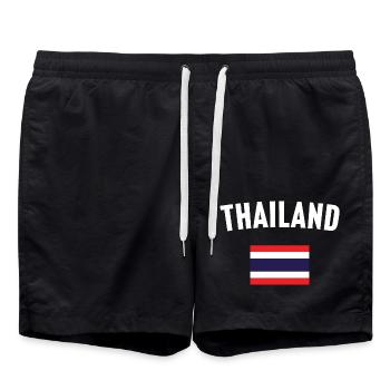Thailand Flag - Swim Trunks - black - Front - AI Model Male 185 light (185cm)