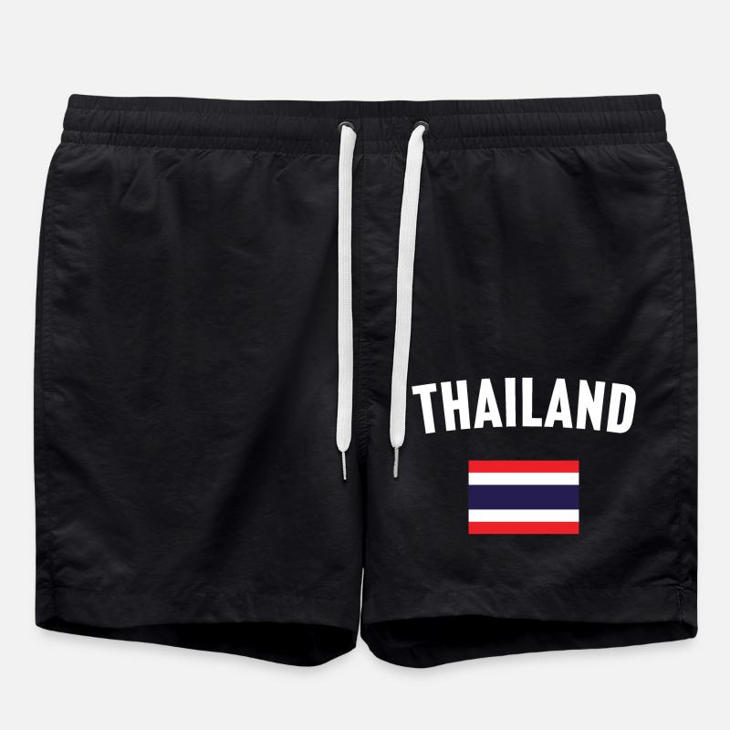 Thailand Flag - Swim Trunks - black
