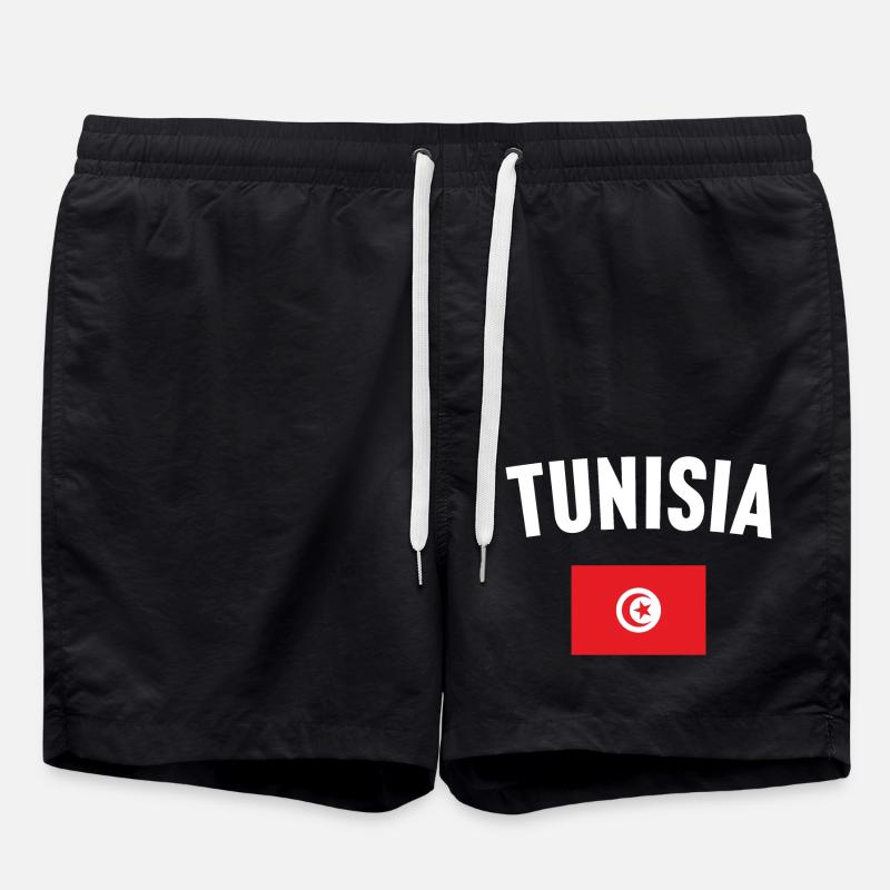 Drapeau de la Tunisie - Short de bain - noir