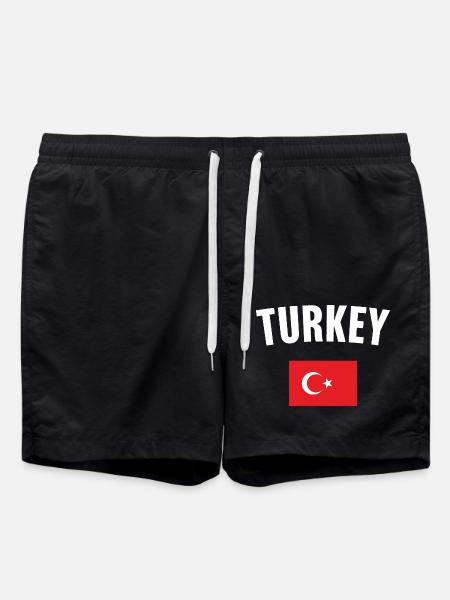 Turkey Flag - Swim Trunks - black